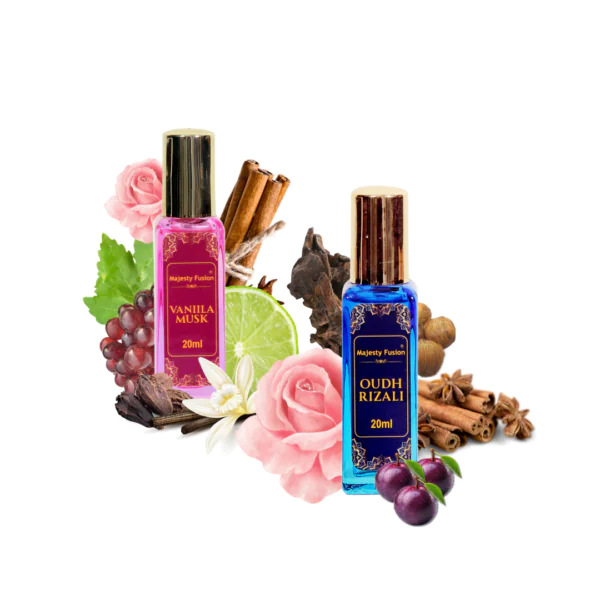 Vanilla Musk and Oudh Rizali 20ml spray perfume combo